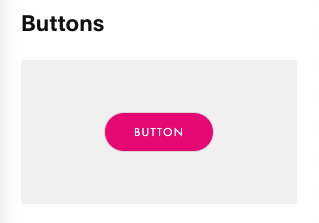 Squarespace Site Styles Buttons panel showing the site's saved button design